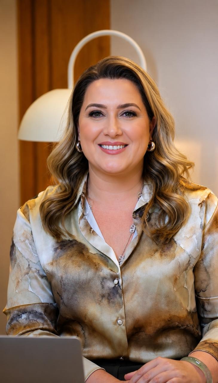 Dra. Viviane Nunes em sua clínica em Santo André